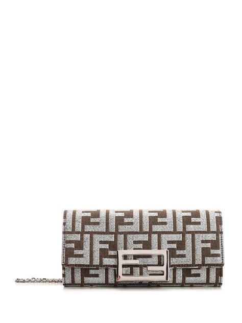 fendi continental with chain|fendi women's wallets.